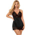 SUBBLIME - BABYDOLL CON PETTO STAMPA FLOREALE NERO L/XL