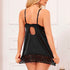 SUBBLIME - BABYDOLL CON PETTO STAMPA FLOREALE NERO S/M