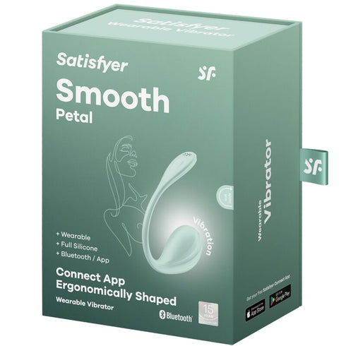 SATISFYER - STIMOLATORE PUNTO G PETALE LISCIO VERDE ACQUA APP GRATUITA