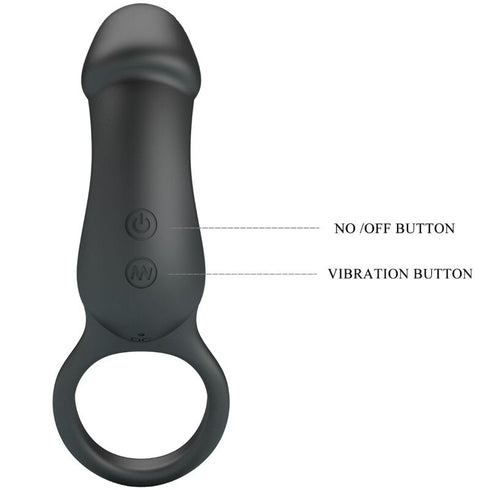 PRETTY LOVE - ANELLO ANALE E VIBRATORE WARREN BLACK