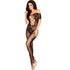 CHILIROSE - CR 3525 BODYSTOCKING CROTCH NERO S/M
