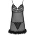 LIVCO CORSETTI FASHION - SET ZERUNAM BABYDOLL + PERIZOMA NERO