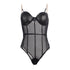 SUBBLIME - BODY CON BRETELLE A CATENA NERA S/M