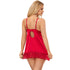 SUBBLIME - BABYDOLL IN RASO CON PIZZO ROSSO S/M
