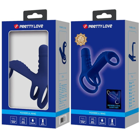 PRETTY LOVE - ANELLO VIBRANTE ELISH CON ESTENSIONE BLU