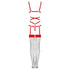 LIVCO CORSETTI FASHION - THIARA LC 20213 SET BODY + CALZE ROSSO L/XL