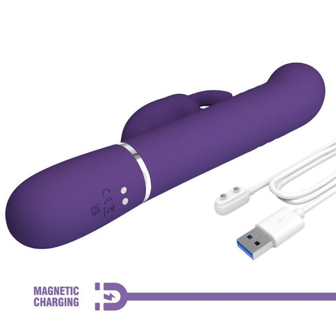 PRETTY LOVE - COALE VIBRATORE RABBIT CARBONE 4 EN 1 VIOLA