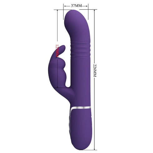 PRETTY LOVE - COALE VIBRATORE RABBIT CARBONE 4 EN 1 VIOLA