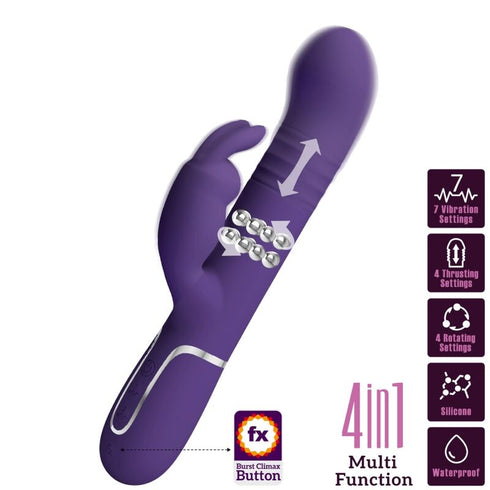 PRETTY LOVE - COALE VIBRATORE RABBIT CARBONE 4 EN 1 VIOLA
