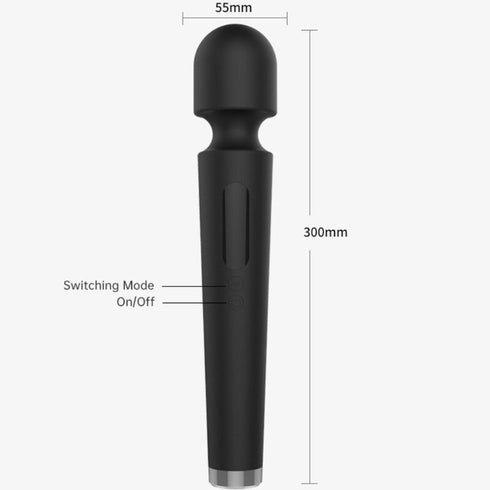 ARMONY - X POWER MASSAGGIATORE E VIBRATORE GRANDE 7 VIBRAZIONI NERO