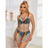 SUBBLIME - 952365 VESTITO A RETE CON SPALLE NUDE ARCOBALENO TAGLIA UNICA