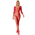 SUBBLIME - 952419 BODYSTOCKING A RETE CON STRASS MANICA LUNGA ROSSO XS/M