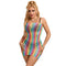 SUBBLIME - 952457 VESTITO A RETE SENZA MANICHE CON SPALLE SCOPERTE ARCOBALENO TAGLIA UNICA