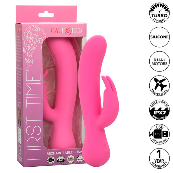 CALEXOTICS - FIRST TIME VIBRATORE RABBIT RICARICABILE ROSA