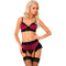 LIVCO CORSETTI FASHION - NAHIR LC 20214 REGGISENO + SLIP + CINTURA S/M
