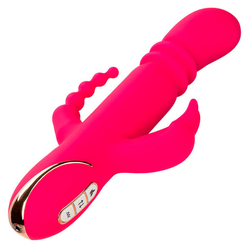 CALEXOTICS - JACK FANTASY VIBRATORE TRIPLO RISCALDATO ROSA RABBIT