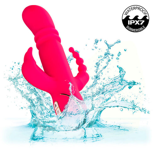 CALEXOTICS - JACK FANTASY VIBRATORE TRIPLO RISCALDATO ROSA RABBIT