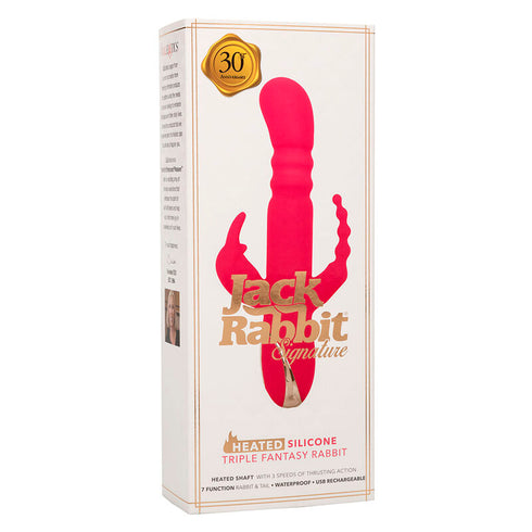 CALEXOTICS - JACK FANTASY VIBRATORE TRIPLO RISCALDATO ROSA RABBIT