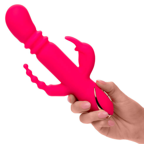 CALEXOTICS - JACK FANTASY VIBRATORE TRIPLO RISCALDATO ROSA RABBIT