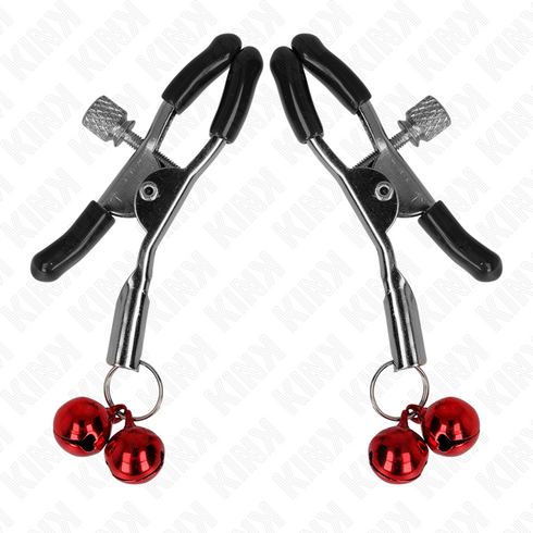 KINK - MORSETTO PER CAPEZZOLI DOPPIA CAMPANA ROSSO 6 CM