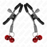 KINK - MORSETTO PER CAPEZZOLI DOPPIA CAMPANA ROSSO 6 CM