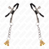 KINK - MORSETTI PER CAPEzzoli CON PENDENTE CAMPANELLA IN ORO 6 CM