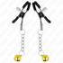 KINK - MORSETTI PER CAPEZZOLI CON PENDENTE JINGLE BELL ORO 6 CM