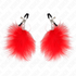 KINK - PINZA PER CAPEzzoli PIUMA ROSSO 7 CM