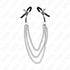 KINK - PINZE PER CAPEzzoli CON 3 CATENE ARGENTO 20/23/28 CM