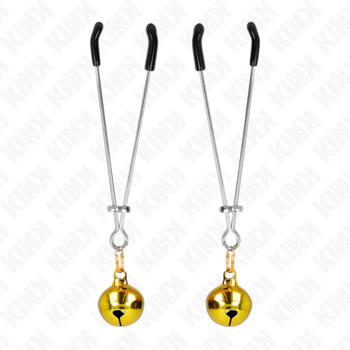 KINK - PINZE PER CAPEZZOLI A CAMPANA SOTTILE ORO 7 CM