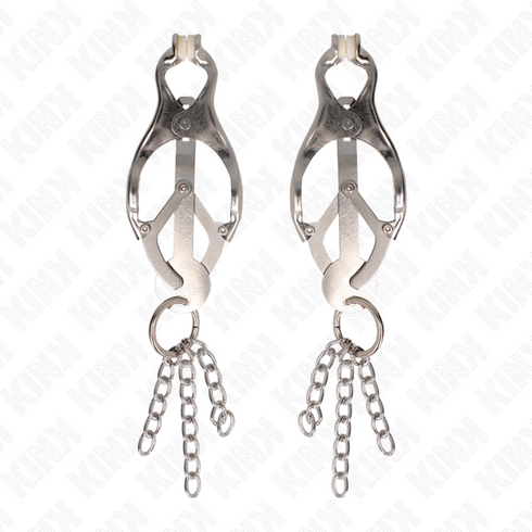 KINK - PINZE PER CAPEZZOLI TRIFOGLIO GIAPPONESE CON CATENINE ARGENTO