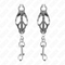 KINK - PINZE PER CAPEZZOLI TRIFOGLIO GIAPPONESE CON GANCI ARGENTO