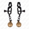 KINK - MORSETTI PER CAPEZZOLI STILE BELL JAW NERO 7 CM