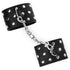 KINK - RESISTENZA DA POLSO CON CHIUSURA A SCATTO COMPLETA DI RIVETTI NERA REGOLABILE 19-24 CM X 5,5 CM