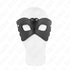 KINK - MASCHERA IN SIMILPELLE A FORMA DI FARFALLA 20 x 9 CM