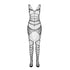 PASSION - BS 102 BODYSTOCKING BIANCO TAGLIA UNICA