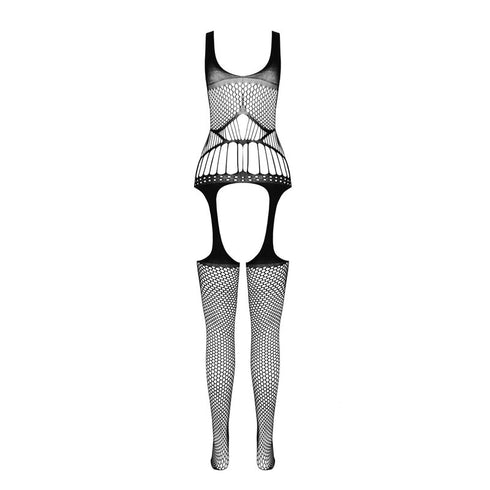 PASSION - BS 106 BODYSTOCKING ROSSO TAGLIA UNICA