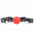 KINK - PALLA TRASPIRANTE BAVAGLIO 4 CM CON DOPPIO RIVETTO ROSSO 62,5 x 2,5 CM REGOLABILE 42-58 CM