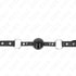 KINK - BALL GAG 4 CM CON RIVETTO PUNTA E CHIUSURA A SCATTO 65 x 2 CM