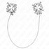 KINK - PINZE PER CAPEZZOLI A FIORE IN METALLO CON CATENA