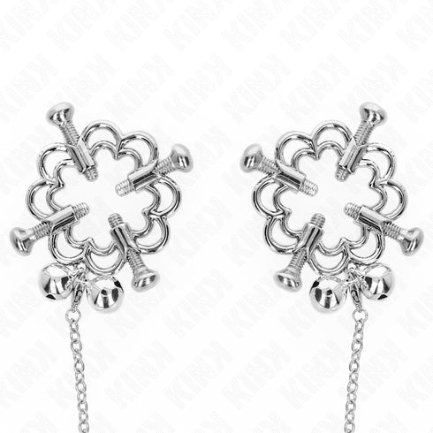 KINK - PINZE PER CAPEZZOLI A FIORE IN METALLO CON CATENA