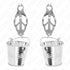 KINK - PINZE PER CAPEZZOLI TRIFOGLIO GIAPPONESE CON SECCHIELLI ARGENTO