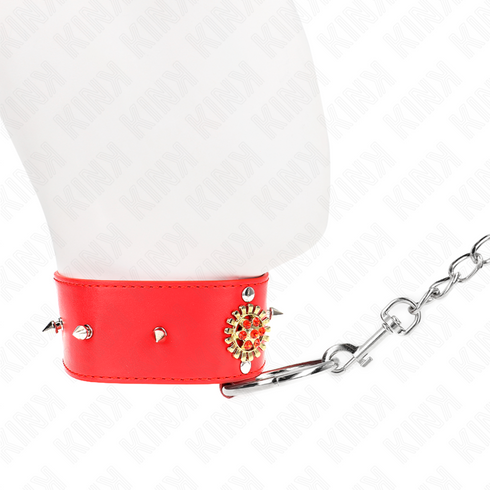 KINK - COLLANA DI DIAMANTI ROSSI CON CINTURA 65 CM REGOLABILE 35-51 CM X 7 CM