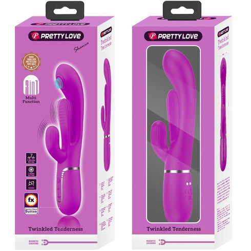 PRETTY LOVE - SHANIA VIBRATORE TRIPLO RABBIT MULTIFUNZIONE ROSA