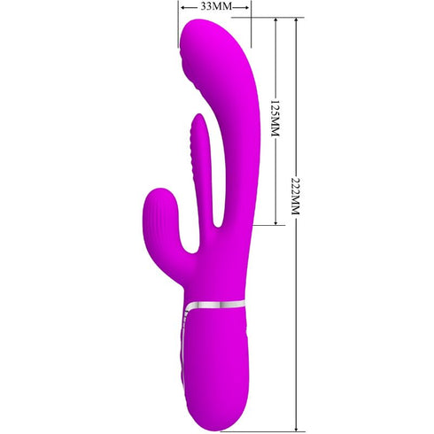 PRETTY LOVE - SHANIA VIBRATORE TRIPLO RABBIT MULTIFUNZIONE ROSA