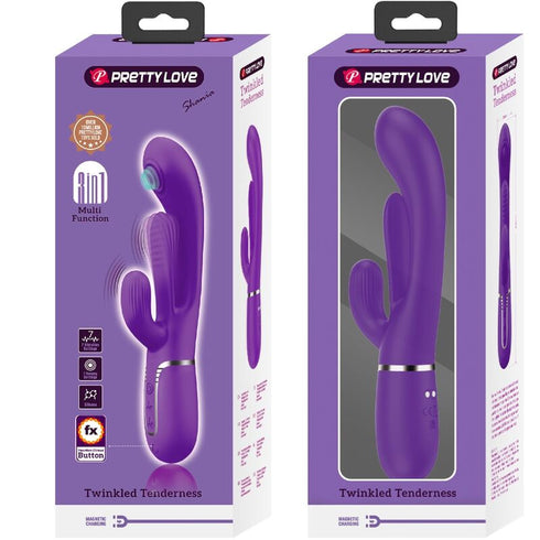 PRETTY LOVE - SHANIA VIBRATORE TRIPLO RABBIT MULTIFUNZIONE VIOLA