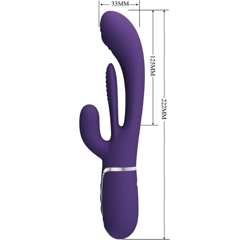 PRETTY LOVE - SHANIA VIBRATORE TRIPLO RABBIT MULTIFUNZIONE VIOLA