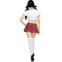 LEG AVENUE - COSTUME CLASSICO MISS COLLEGIATE ROSSO/BIANCO S/M