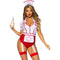 LEG AVENUE - COSTUME DA INFERMIERA SEXY ROSSO/BIANCO S