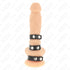 KINK - ANELLO PER PENE IN PELLE TRIPLA CON CHIUSURA A PRESSIONE
